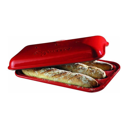 Emile Henry HR Ceramic Baguette Baker Burgundy