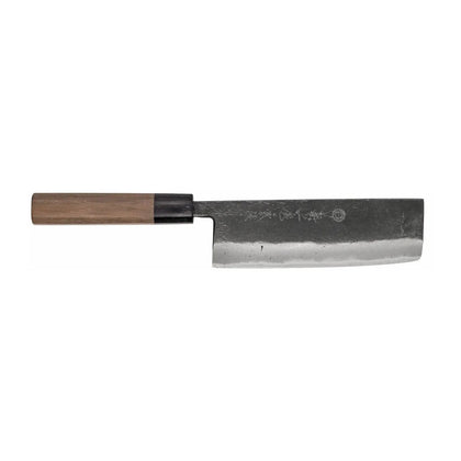Kikuichi 6.5-inch Kurouchi Carbon Steel Clad Nakiri Knife