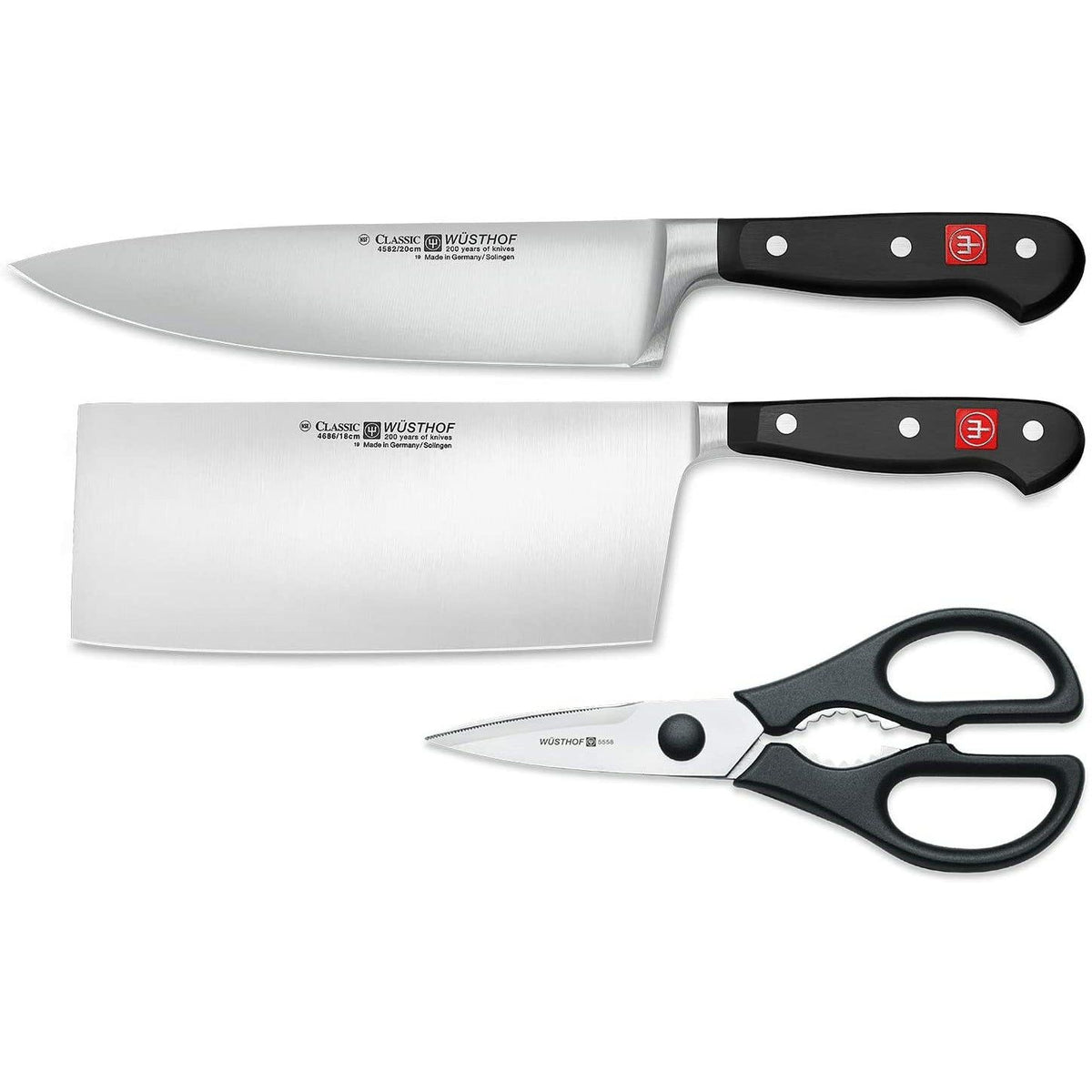 Wusthof Classic 3Piece Chinese Chef's Knife Set