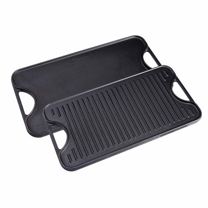 Victoria Cast Iron Large Reversible Griddle 18.5x10-inch