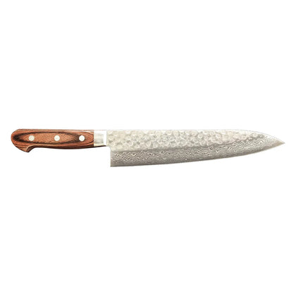 Kikuichi Warikomi Damascus Tsuchime Gyuto Knife 8-inch