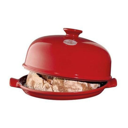 Emile Henry Flame Bread Cloche Set Burgundy 4.75qt