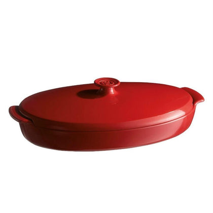 Emile Henry 2.2L Papillote Fish Steamer Burgundy